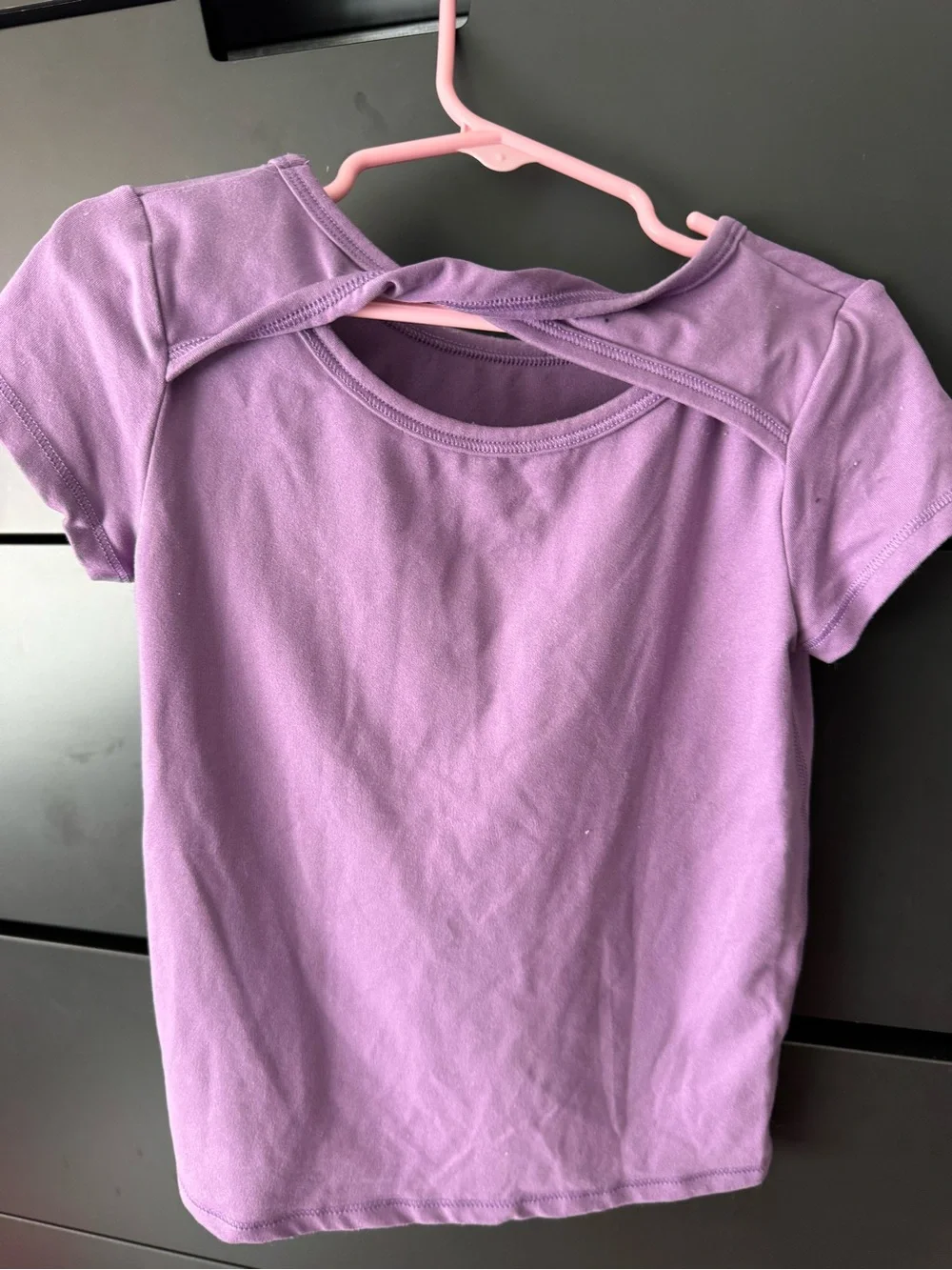 Crewcuts Girls' Short Sleeve Tees in Purple & White